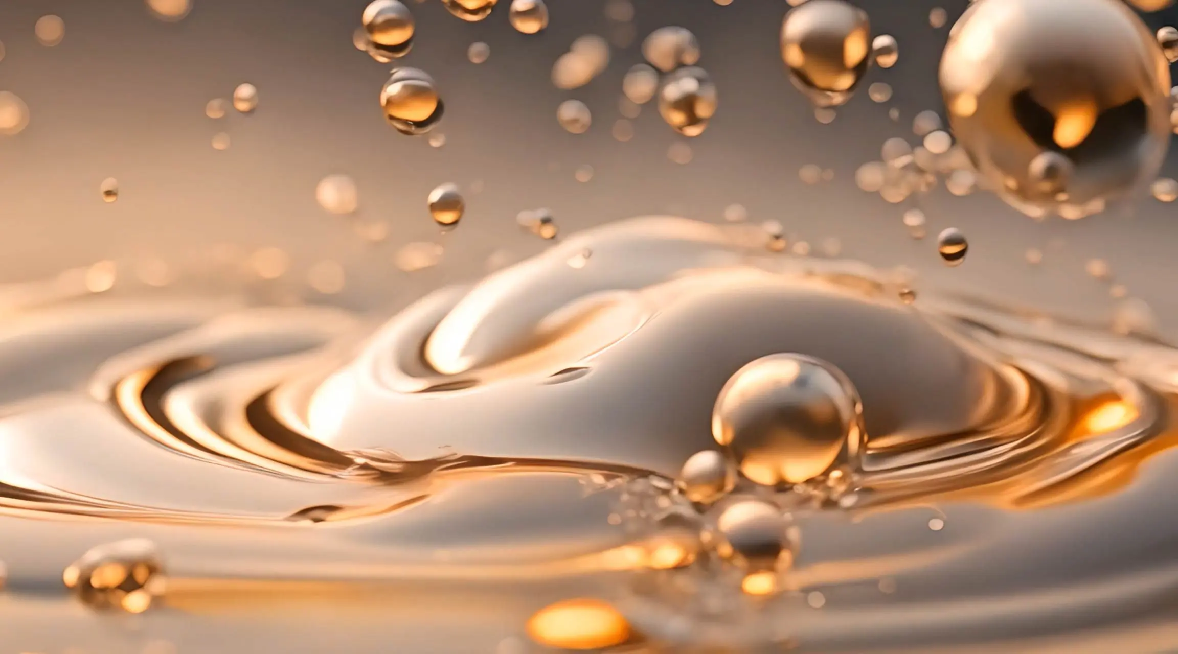 Luxurious Golden Liquid in Motion